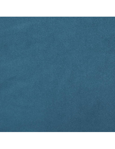Poltrona con Poggiapiedi Blu 60 cm in Velluto