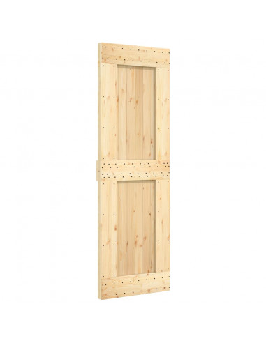 Porta Scorrevole con Set Hardware 70x210 cm Legno Massello Pino