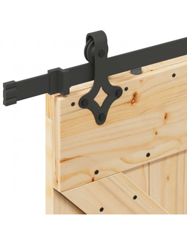 Porta Scorrevole con Set Hardware 100x210cm Legno Massello Pino