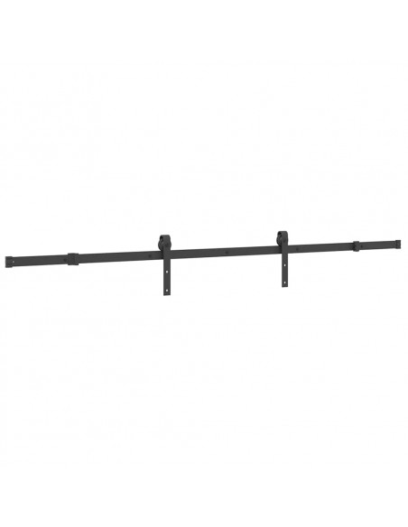 Porta Scorrevole con Set Hardware 90x210 cm Legno Massello Pino