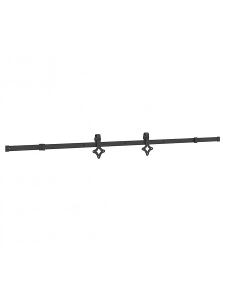 Porta Scorrevole con Set Hardware 90x210 cm Legno Massello Pino