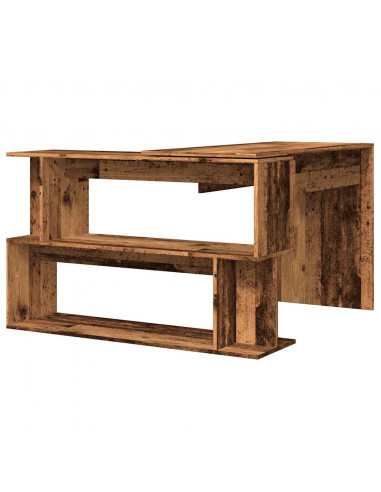 Scrivania ad Angolo Legno Vecchio 200,5x50x76 cm Truciolato