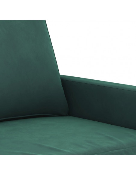 Set di Divani 4 pz con Cuscini Verde Scuro in Velluto Set di Divani 4 pz con Cuscini Verde Scuro in Velluto