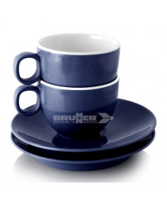 Set tazzine caffè Brunner 0830055C.C22 DOLOMIT Con Piattino Blu