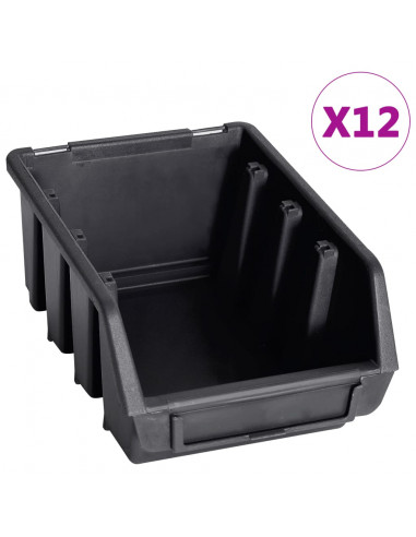 Kit Contenitori 32 pz con Pannelli a Parete Rosso e Nero