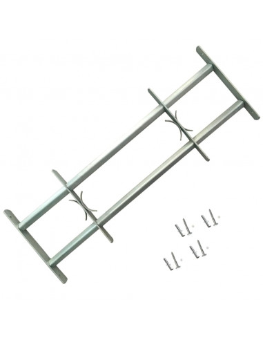 Grate per Finestre Regolabili 2 Barre Trasversali 1000-1500 mm