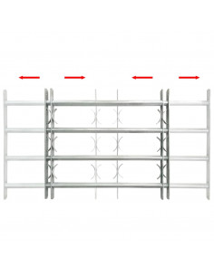 Grate per Finestre Regolabili 4 Barre Trasversali 700-1050 mm 2