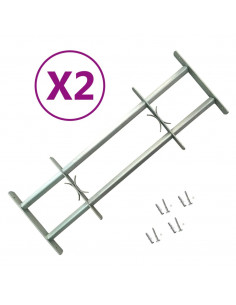 Grate per Finestre Regolabili 2 pz 1000-1500 mm