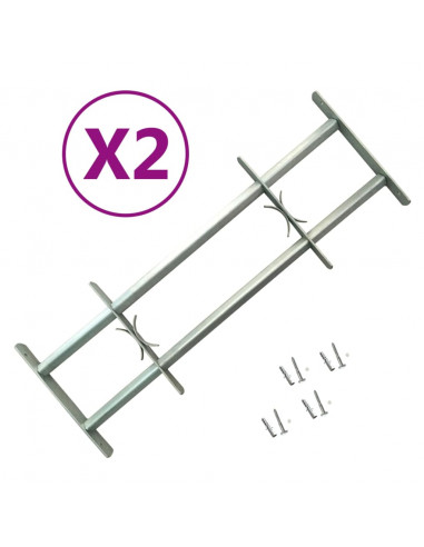Grate per Finestre Regolabili 2 pz 1000-1500 mm