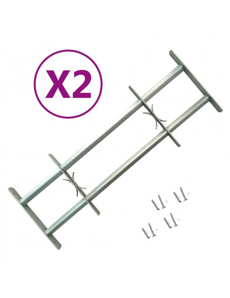 Grate per Finestre Regolabili 2 pz 1000-1500 mm