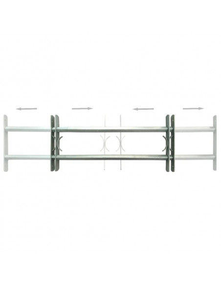 Grate per Finestre Regolabili 2 pz 1000-1500 mm