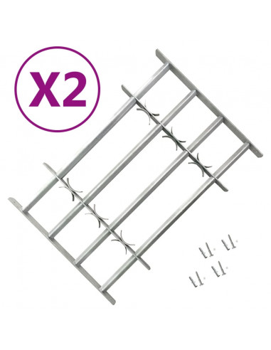 Grate per Finestre Regolabili 2 pz 1000-1500 mm