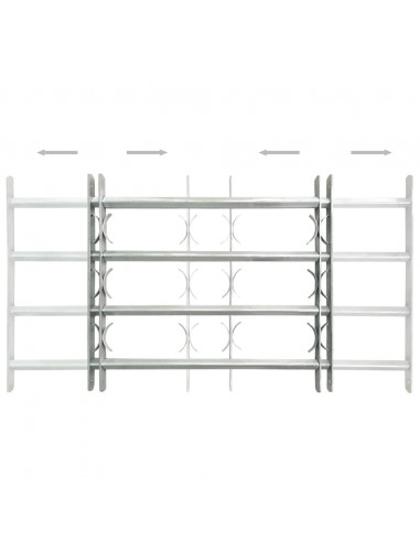 Grate per Finestre Regolabili 2 pz 1000-1500 mm