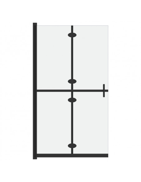 Parete per Doccia Walk-in Pieghevole in Vetro ESG 100x190 cm