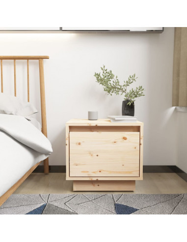 Comodini 2 pz 35x34x32 cm in Legno Massello di Pino