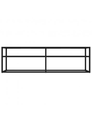 Mobile Porta TV Nero 140x40x40,5 cm in Vetro Temperato