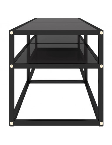 Mobile Porta TV Nero 140x40x40,5 cm in Vetro Temperato