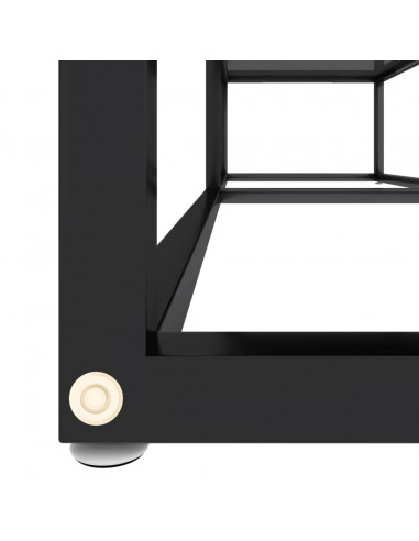 Mobile Porta TV Nero 140x40x40,5 cm in Vetro Temperato