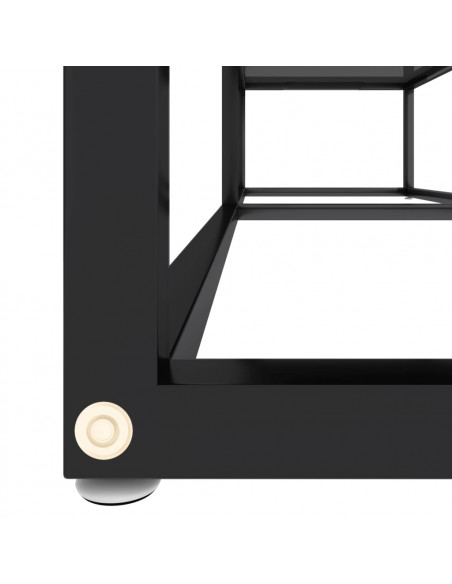 Mobile Porta TV Nero 140x40x40,5 cm in Vetro Temperato