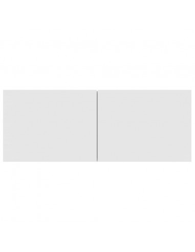 Set di Mobili Porta TV 4 pz Bianco in Legno Multistrato