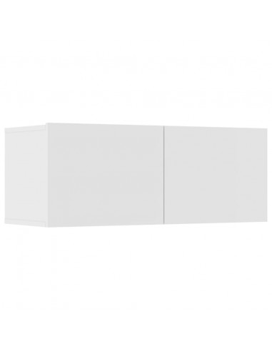 Set di Mobili Porta TV 7 pz Bianco in Legno Multistrato