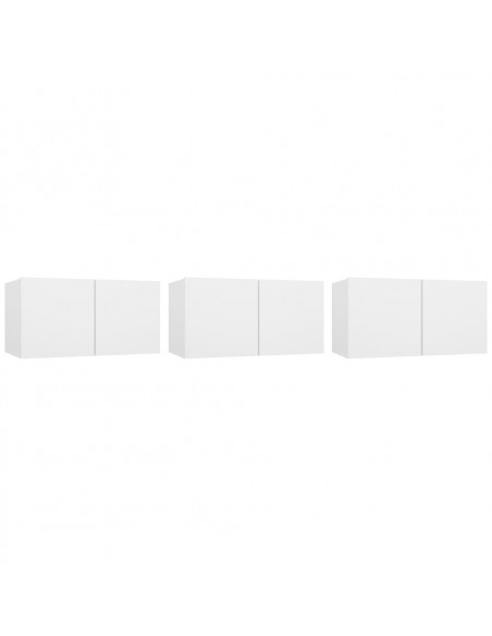Set di Mobili Porta TV 5 pz Bianco in Legno Multistrato