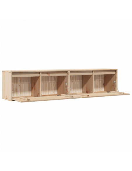 Pensili 2 pz 80x30x35 cm in Legno Massello di Pino