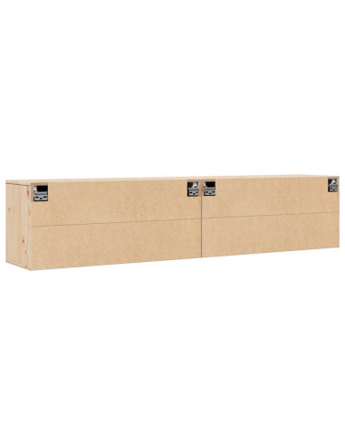 Pensili 2 pz 80x30x35 cm in Legno Massello di Pino