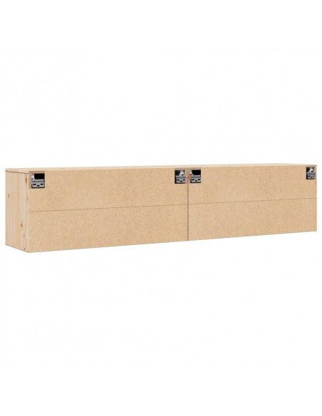 Pensili 2 pz 80x30x35 cm in Legno Massello di Pino