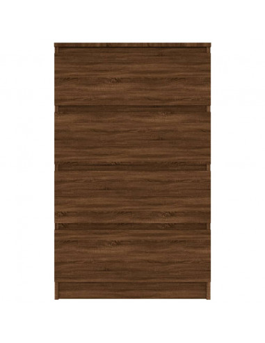 Credenza Rovere Marrone 60x35x98,5 cm in Legno Multistrato