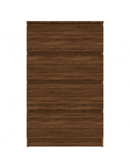Credenza Rovere Marrone 60x35x98,5 cm in Legno Multistrato