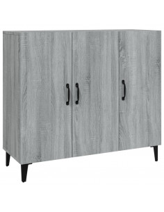 Credenza Grigio Sonoma 90x34x80 cm in Legno Multistrato