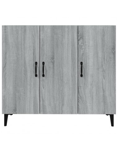 Credenza Grigio Sonoma 90x34x80 cm in Legno Multistrato