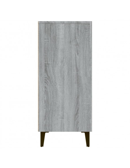 Credenza Grigio Sonoma 90x34x80 cm in Legno Multistrato