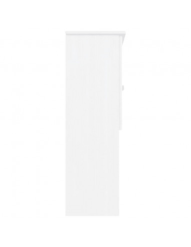 Piano Comò ALTA Bianco 77x30x92 cm in Legno Massello di Pino