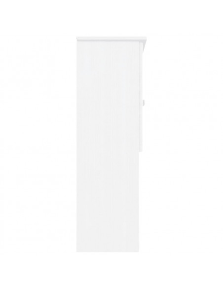 Piano Comò ALTA Bianco 77x30x92 cm in Legno Massello di Pino