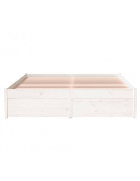 Giroletto Bianco in Legno Massello 120x190 cm Small Double