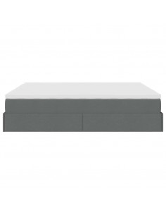 Struttura Letto Pouf con Materassi 180x200 cm in Tessuto