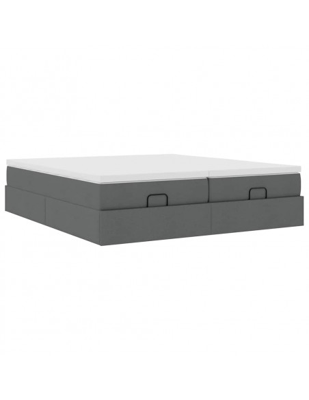 Struttura Letto Pouf con Materassi 180x200 cm in Tessuto