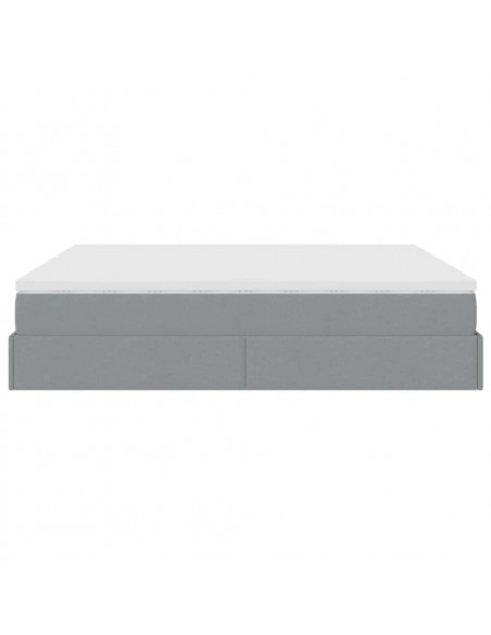 Struttura Letto Pouf con Materassi 180x200 cm in Tessuto