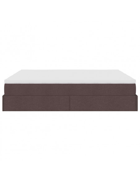 Struttura Letto Pouf con Materassi 180x200 cm in Tessuto