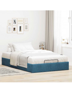 Struttura Letto Pouf Senza Materasso 120x190 cm Velluto 2