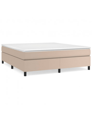 Struttura Letto a Rete a Molle Cappuccino 180x200 cm in Similpelle