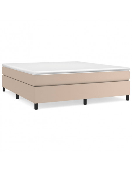 Struttura Letto a Rete a Molle Cappuccino 180x200 cm in Similpelle