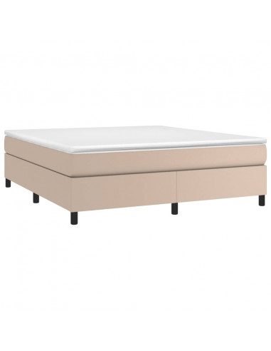 Struttura Letto a Rete a Molle Cappuccino 180x200 cm in Similpelle