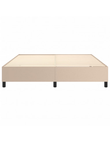 Struttura Letto a Rete a Molle Cappuccino 180x200 cm in Similpelle