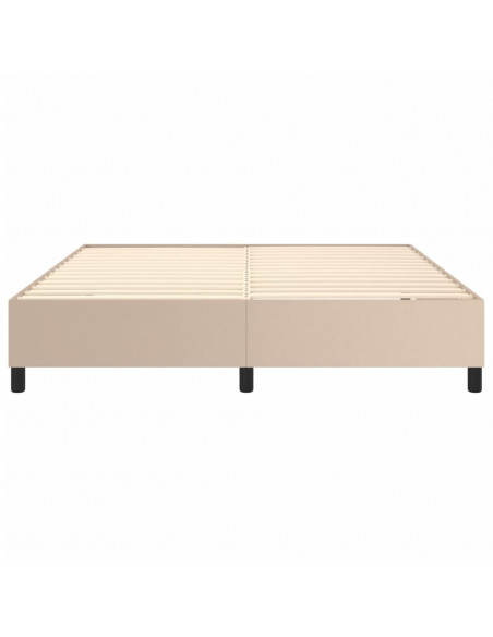 Struttura Letto a Rete a Molle Cappuccino 180x200 cm in Similpelle
