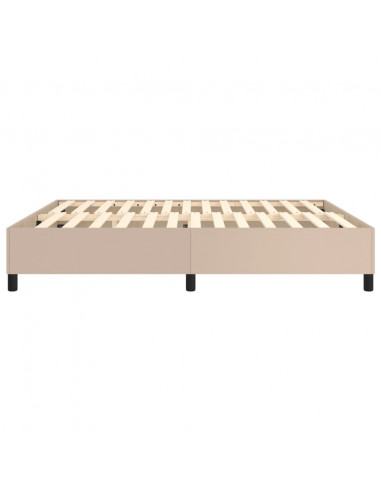 Struttura Letto a Rete a Molle Cappuccino 180x200 cm in Similpelle