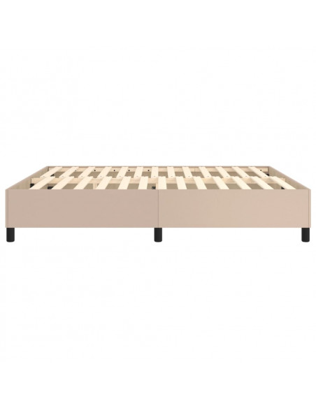 Struttura Letto a Rete a Molle Cappuccino 180x200 cm in Similpelle