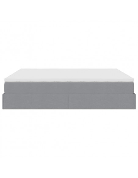 Struttura Letto Pouf con Materassi 160x200 cm in Tessuto